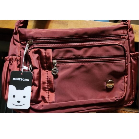 Burgundy Mintegra Travel or Every Day Bag, Lots of Pockets! - Picture 1 of 12